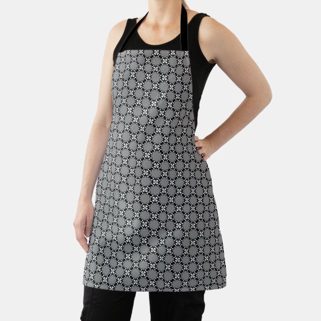 Black and White Mosaic Apron (Insitu)
