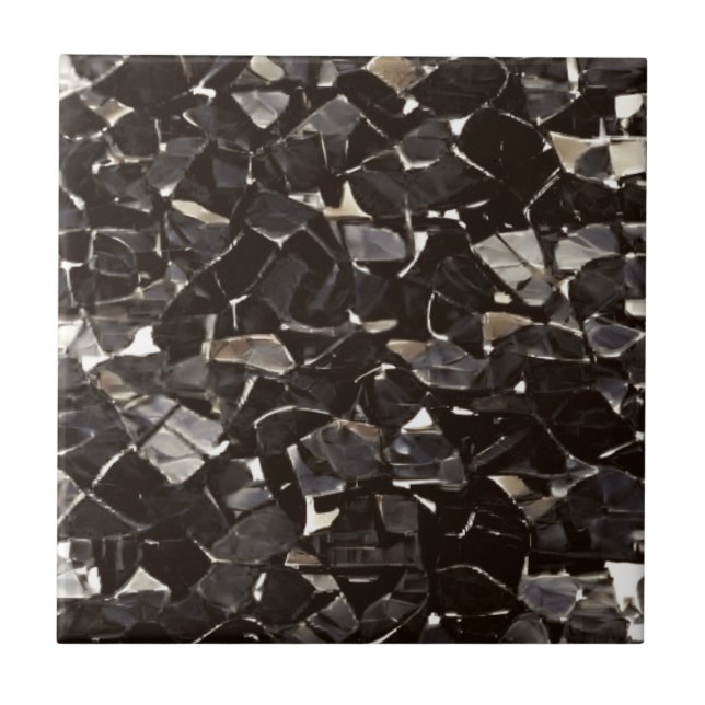 Black and white mosaic  tile (Front)
