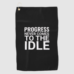 Black and White Motivational Saying Inspirational Golf Towel
