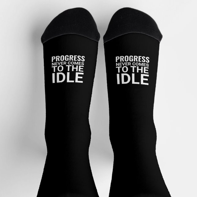 Black and White Motivational Saying Inspirational Socks (Top)