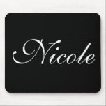 Black and White Mousepad, Customized Name Mouse Pad<br><div class="desc">Black and White Customized Name Mousepad is perfect for people who love unique, cool, odd, colourful, pretty Name Mousepad.</div>