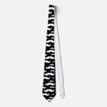 Black and White Moustache Pattern