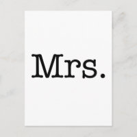 Black and White Mrs. Wedding Anniversary Quote