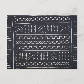 Black and White Mudcloth Postcard