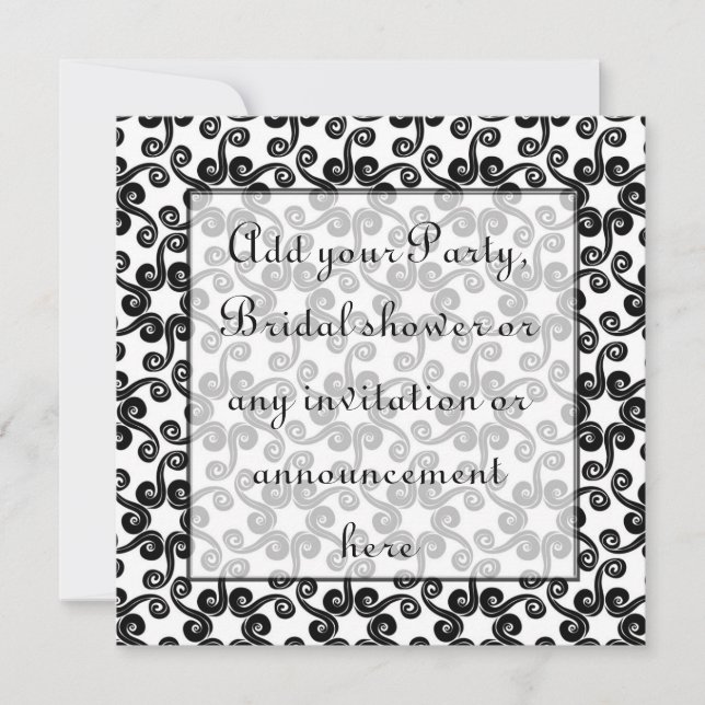 Black and White Multi purpose Invitation (Front)