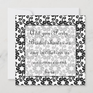 Black and White Multi purpose Invitation