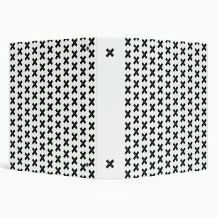 Black and White "Multiply" Math Symbol Lino Cut Binder