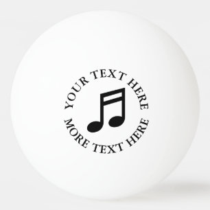Black and white music note icon table tennis ping pong ball