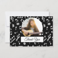 Black and White Music Note Pattern  Musician Photo