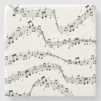Black and White music note Pattern musician