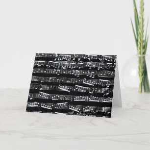 Black and white music notes