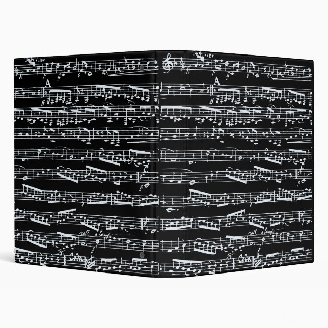 Black and white music notes binder (Background)
