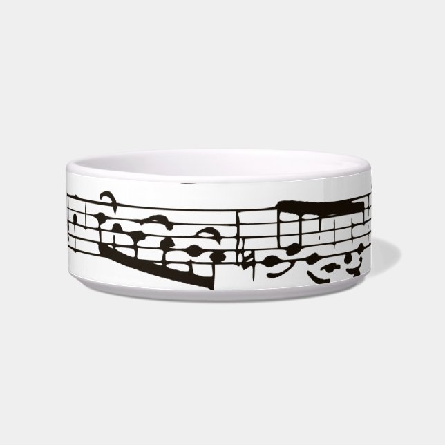 Black and white musical notes bowl (Right)