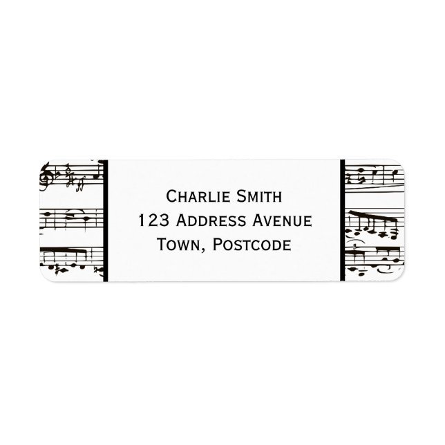 Black and white musical notes (Large text) (Front)
