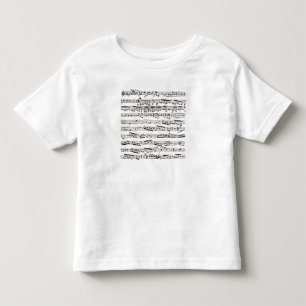 Black and white musical notes toddler t-shirt