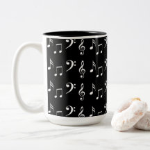 Black and White Musical Notes