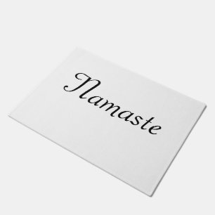 Black and White Namaste Door Mat Doormat Yoga
