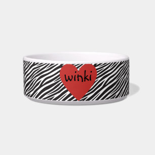 black and white name Modern Minimalist Pet Bowl