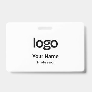 Black and White Name Tags Badges
