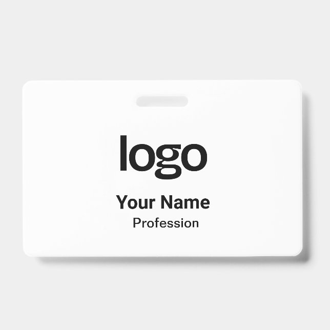 Black and White Name Tags Badges (Front)