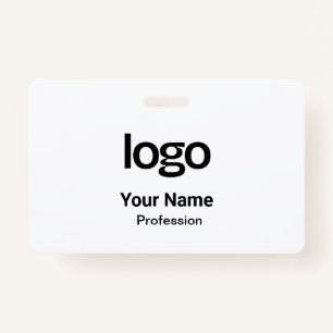 Black and White Name Tags Badges