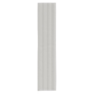 Black and White Narrow Mattress Ticking Stripe Short Table Runner