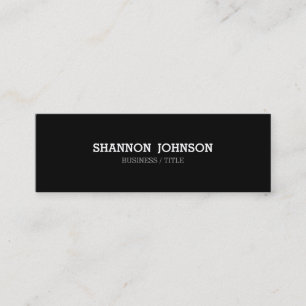 Black and White Narrow Mini business card