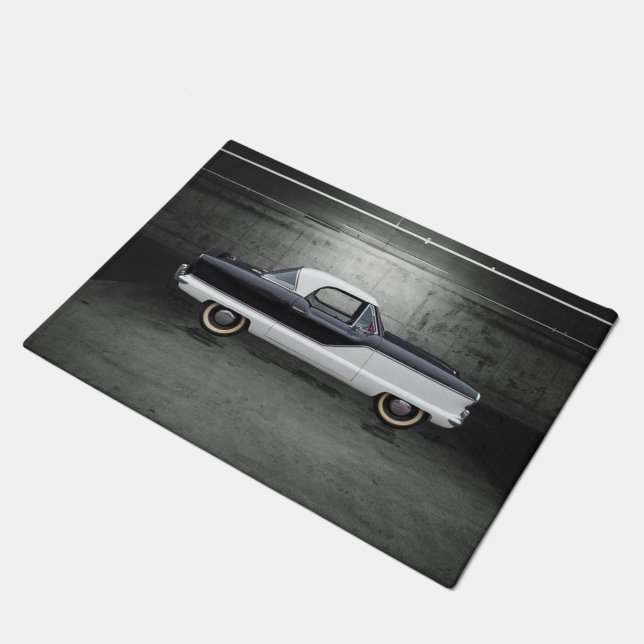 Black and White Nash Metropolitan Doormat (Angled)
