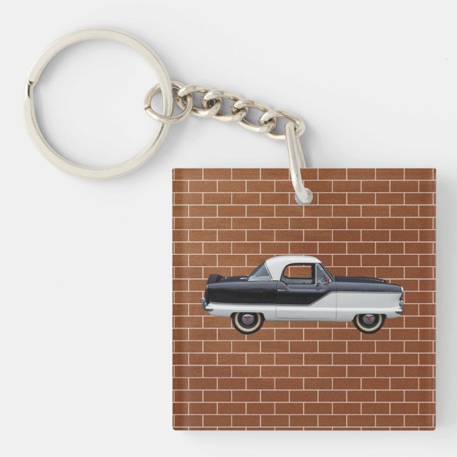 Black and White Nash Metropolitan Keychain (Front)