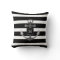 Black and White Nautical Anchor Striped Monogram