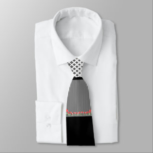 black and white Neck Tie