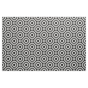 Black and White Nested Octagon Fabric