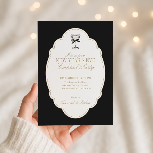 Black and White New Year's Eve Party Invitation (Creator Uploaded)