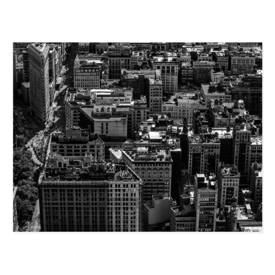 Black and White New York City Skyline Photo Postcard