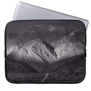 black and white night sky laptop sleeve