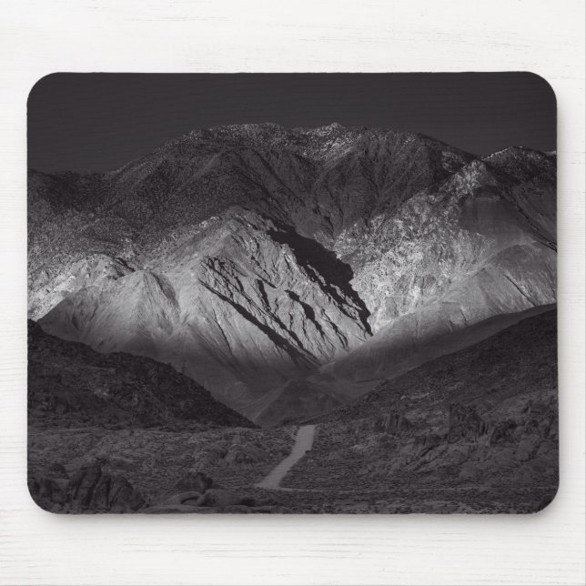 black and white night sky mouse pad (Front)
