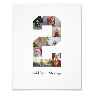 Black and White Number 2 Photo Collage