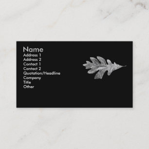 Black and white Oak Leaf Card