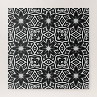Black and white octagon jigsaw puzzle