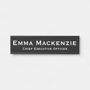 Black and White Office Door Sign