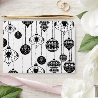Black and White Old Fashioned Ornament Print Envelope
