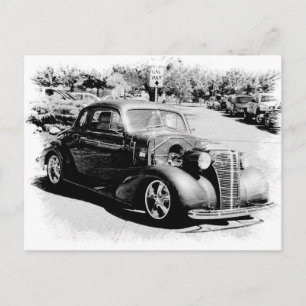 Black and White Oldie - Vintage Auto Postcard