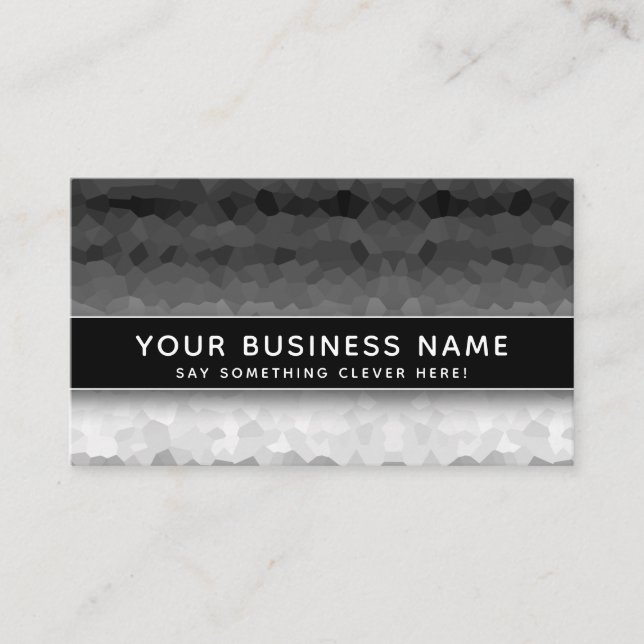 Black and White Ombre Modern Elegant Professional Appointment Card (Front)