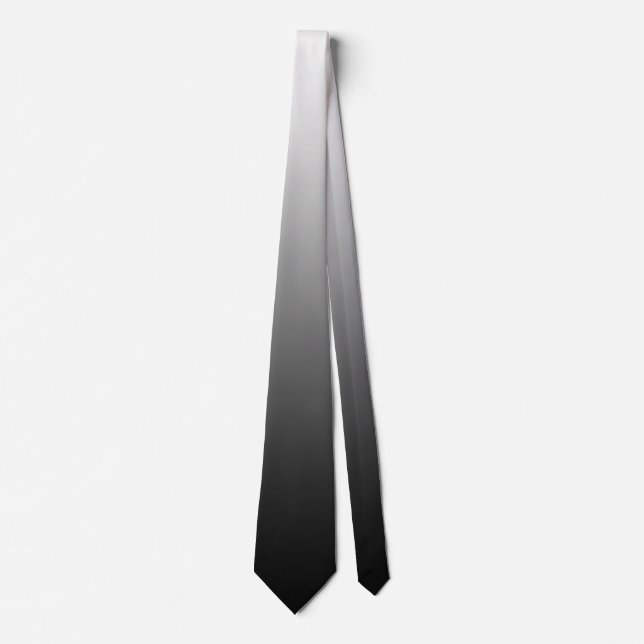 Black and white ombre  tie (Front)