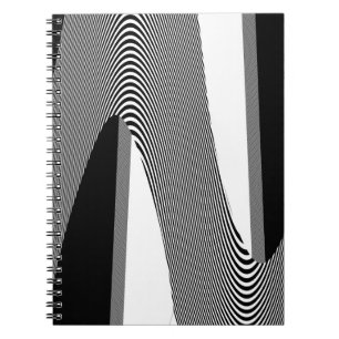 Black And White Op Art Design, Notebook