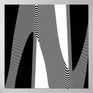 Black And White Op Art Design, Poster