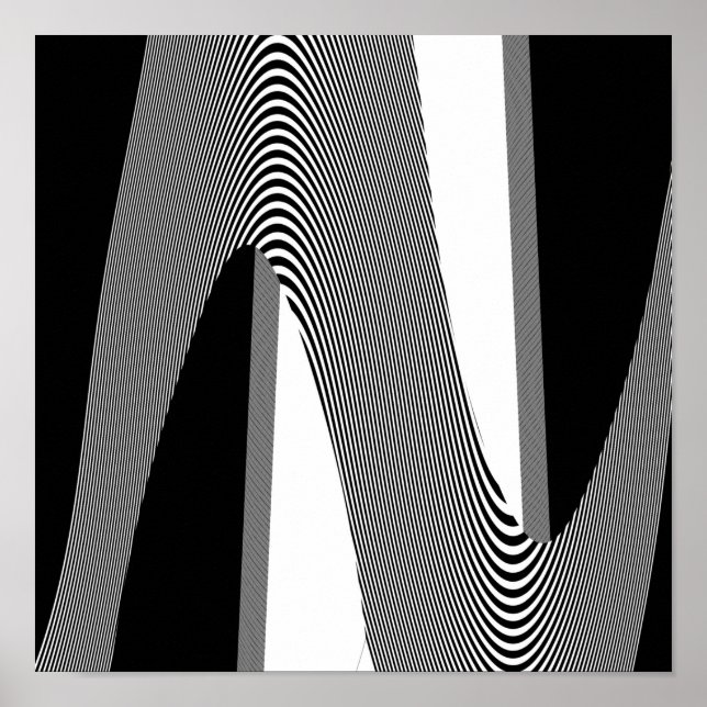 Black And White Op Art Design, Poster (Front)