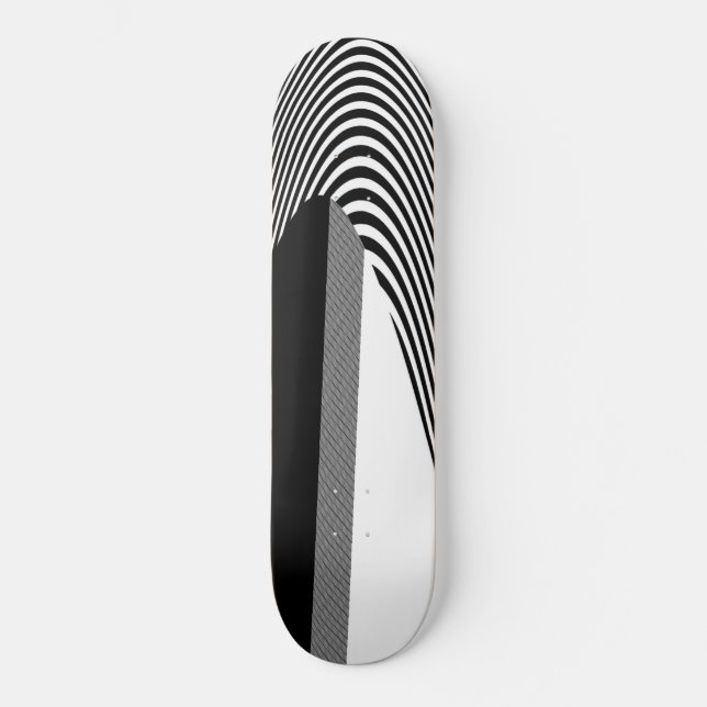 Black And White Op Art Design, Skateboard (Front)