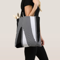 Black And White Op Art Design, Totebag
