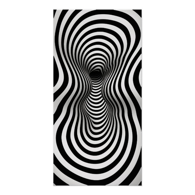 Black and White Op art Poster (Front)